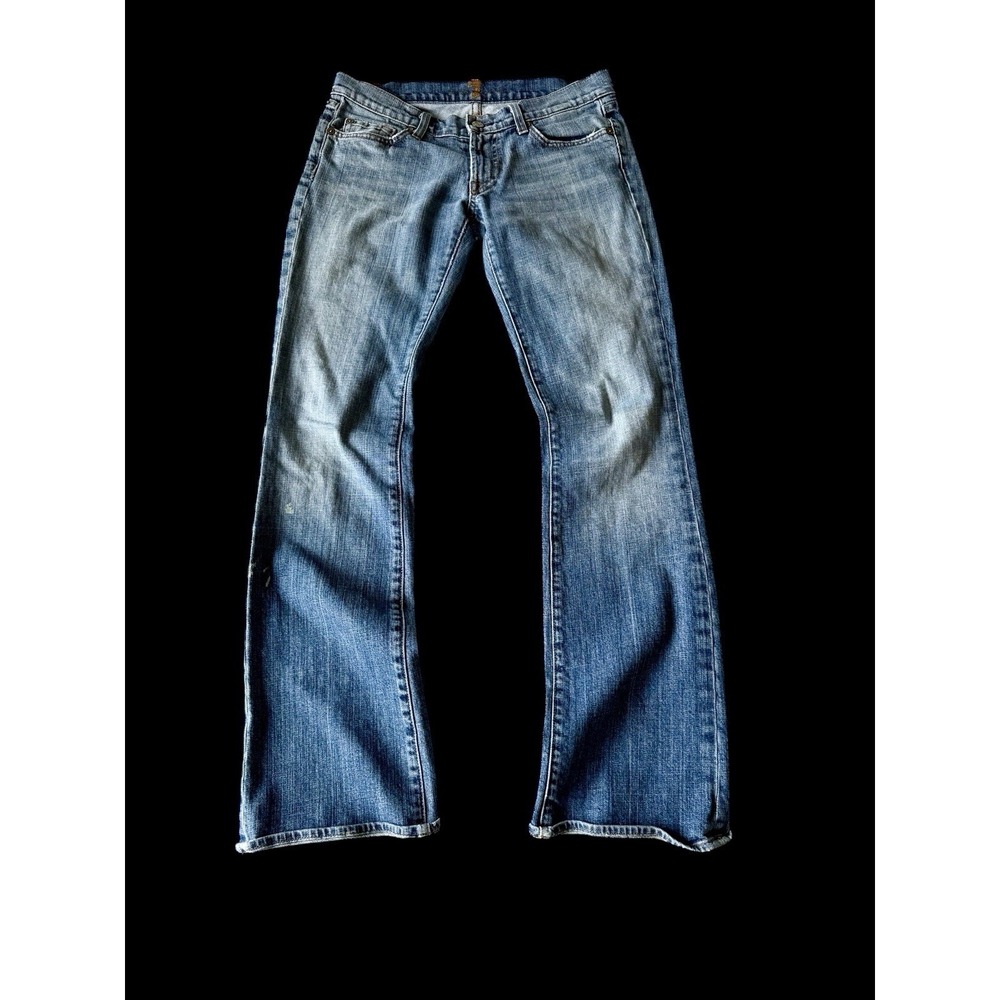 Seven For All Mankind Bootcut Jeans Women 28 Vtg‎ Style Y2K Low Rise USA Flaws